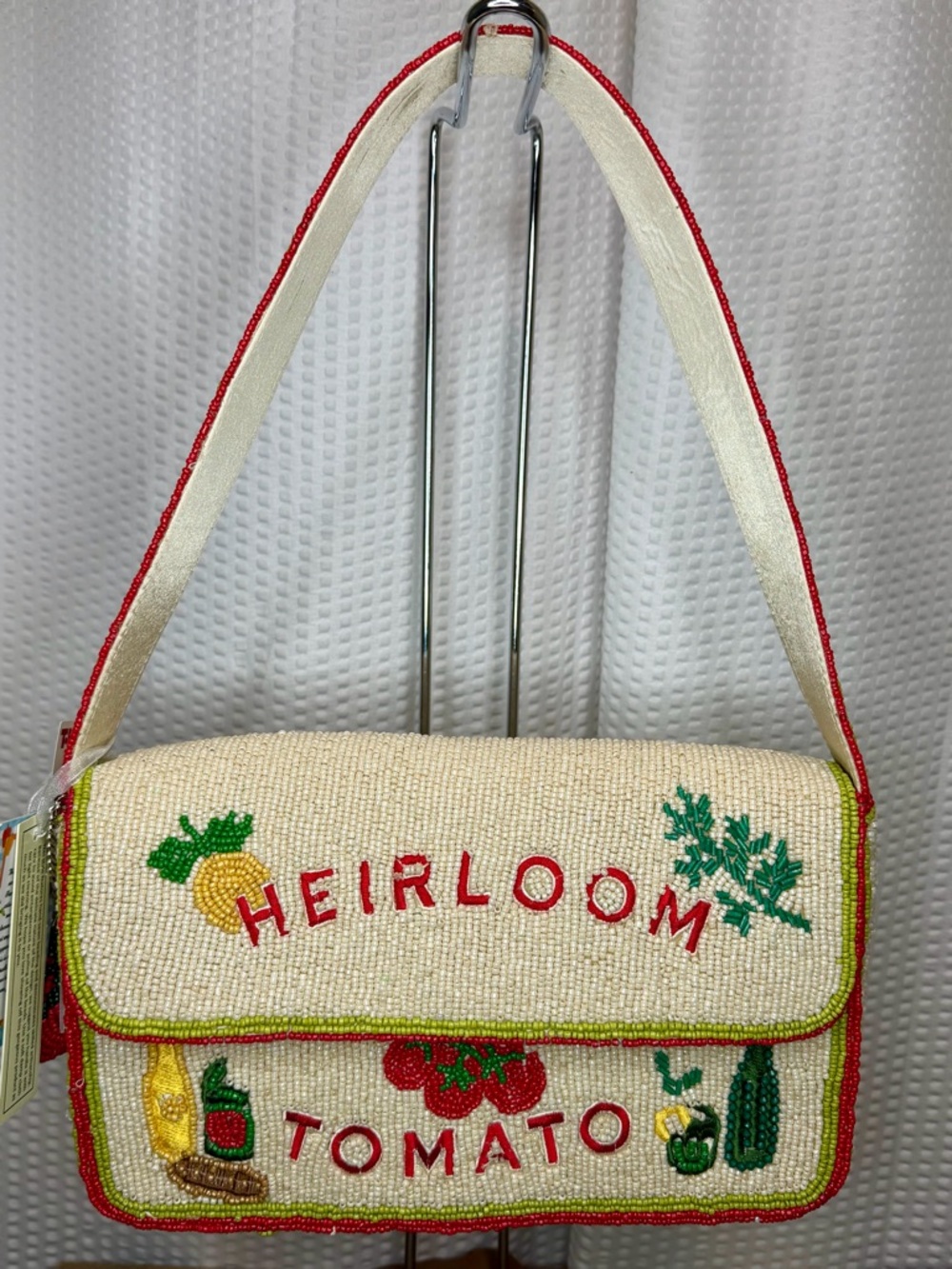 Viral Heirloom Tomato Beaded Shoulder Bag!!